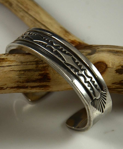 Heavy Navajo Silver Bracelet by Darin Bill