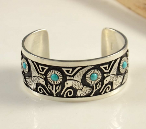 Philbert Begay Navajo Silver Turquoise Bracelet