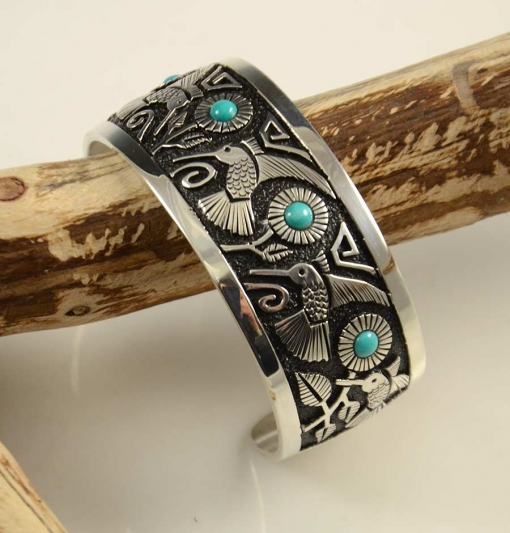 Philbert Begay Navajo Silver Turquoise Bracelet