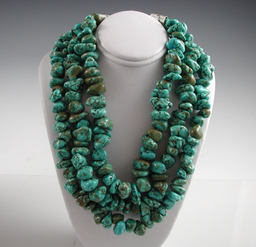 3 strand natural Kingman turquoise necklace by Davida Lister