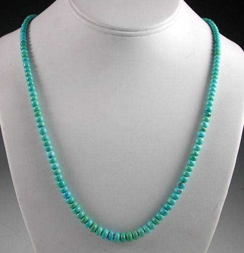 Turquoise Bead Necklace by Cheryl Yestewa