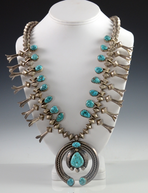 Silver Squash Blossom Necklace by Carl Luther, Sedona Indian Jewelry
