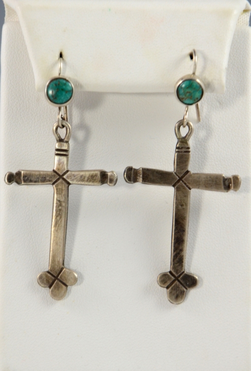 Silver Earrings by Greg Lewis, Sedona Indian Jewelry