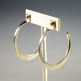 Silver Hoop Earrings by Edison Cummings Sedona Indian Jewelry