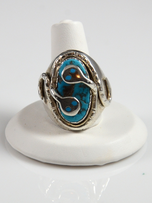 Details about   Zuni Handmade Sterling Silver Turquoise Ring Size 7 Effie C 