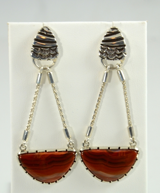 Silver Earrings by Jared Chavez Sedona Indian Jewelry