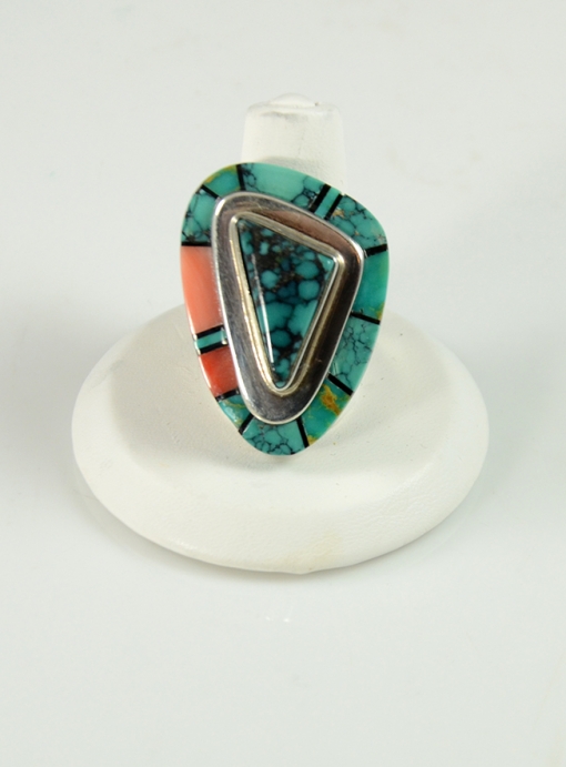 Navajo Inlaid Ring by Richard Begay
