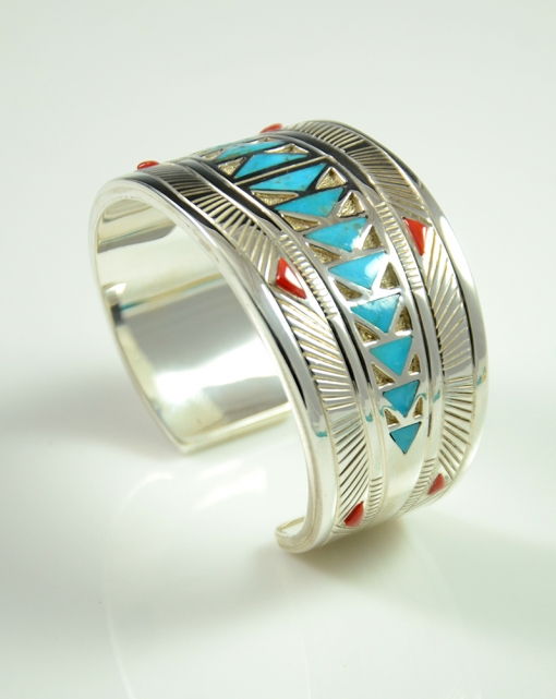 Silver Inlaid Bracelet by Jay Livingston