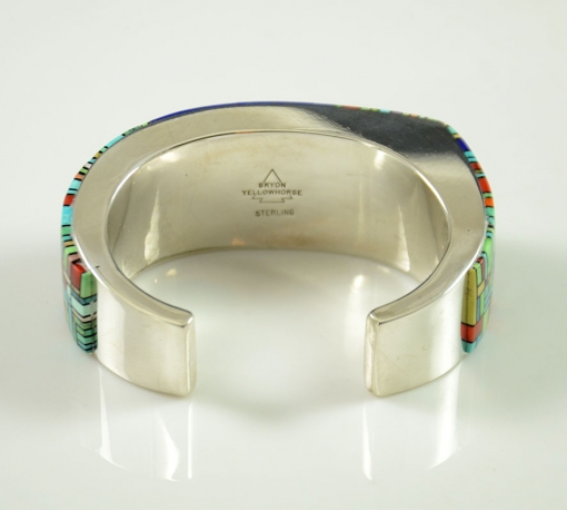 Inlaid bracelet by Navajo artist Bryon Yellowhorse