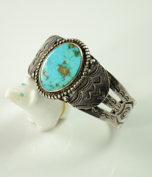 Navajo Blue Gem Turquoise Bracelet, Sedona Native American Jewelry, Sedona Indian Jewelry, Sedona Turquoise Jewelry