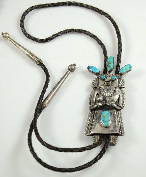 Navajo Sterling Silver Bolo Tie by Helen Long, Sedona Indian Jewelry, Sedona Native American Jewelry, Sedona Indian Art