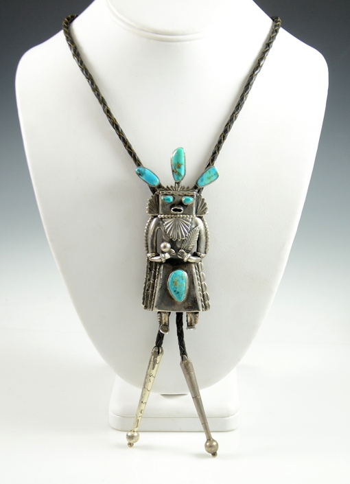 Navajo Sterling Silver Bolo Tie by Helen Long, Sedona Indian Jewelry, Sedona Native American Jewelry, Sedona Indian Art