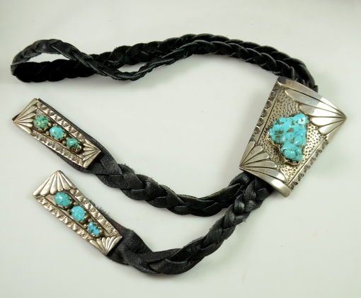 Turquoise Bolo Tie, Turquoise Bola Tie, Sedona Indian Jewelry, Sedona Native American Jewelry