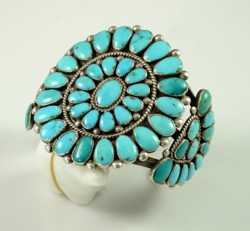 Zuni Turquoise Cluster bracelet Alice Quam