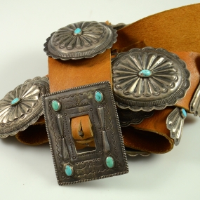 Vintage Navajo Concho Belt, Concha Belt, Vintage Indian Jewelry, Flagstaff Indian Jewelry