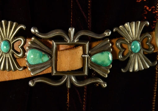 Navajo Sandcast and Fox Turquoise Concho Belt, Concha Belt, Sedona Indian Jewelry, Flagstaff Indian Jewelry, Flagstaff Native American Jewelry