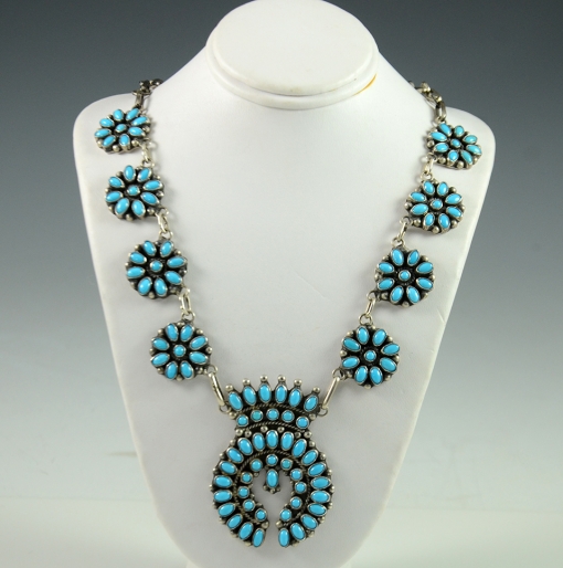 Turquoise Necklace by David and Alice Lister, Sedona Indian Jewelry, Flagstaff Indian Jewelry, Flagstaff Native American