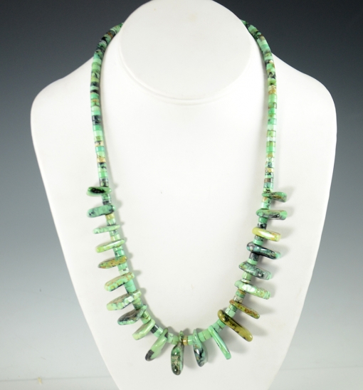 Natural Variscite Necklace by Ray Lovato