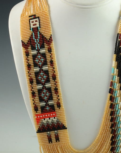 Navajo Beaded Necklace by Rena Charles, Flagstaff Indian Jewelry, Flagstaff Native American Art