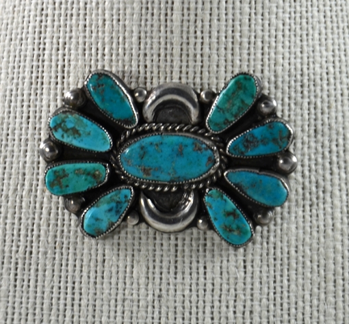Vintage Zuni Turquoise pin, Flagstaff Native American Art, Flagstaff Turquoise Jewelry, Sedona Indian Jewelry