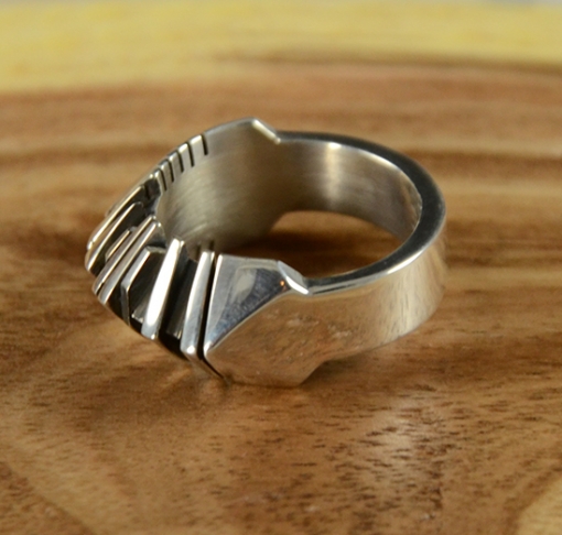 Silver Handmade Ring by Isaiah Ortiz, San Filipe Pueblo