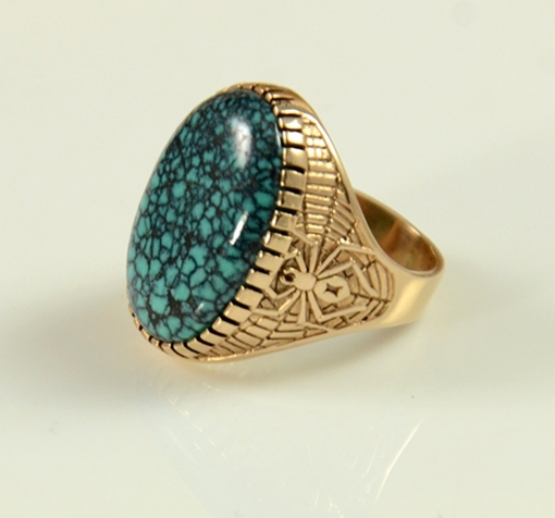 14kt Gold and Chinese Turquoise ring by Andy Lee Kirk