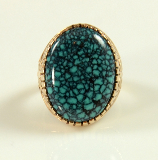 14kt Gold and Chinese Turquoise ring by Andy Lee Kirk