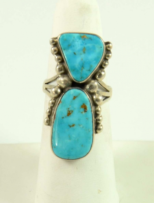 Navajo Blue Gem Turquoise Ring