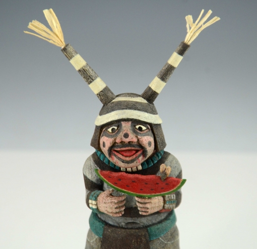 Koshare Kachina by Ted Pavatea, Hopi Kachina Carver
