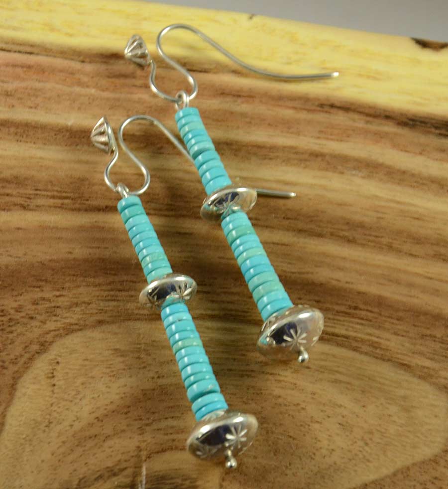 Turquoise Earrings by Piki Wadsworth - Hoel's Indian Shop
