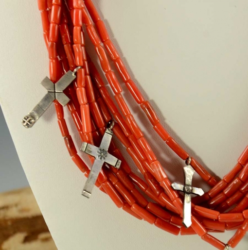Coral Necklace by Navajo Artist, David Lister