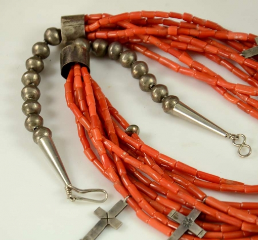 Coral Necklace by Navajo Artist, David Lister