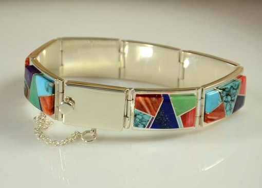 Navajo Inlay Bracelet by Earl Plummer