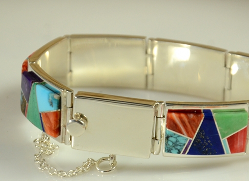 Navajo Inlay Bracelet by Earl Plummer
