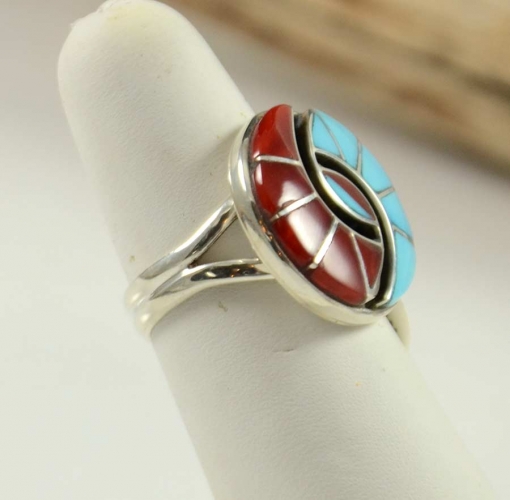 Zuni Inlay Ring by Amy Quandelacy