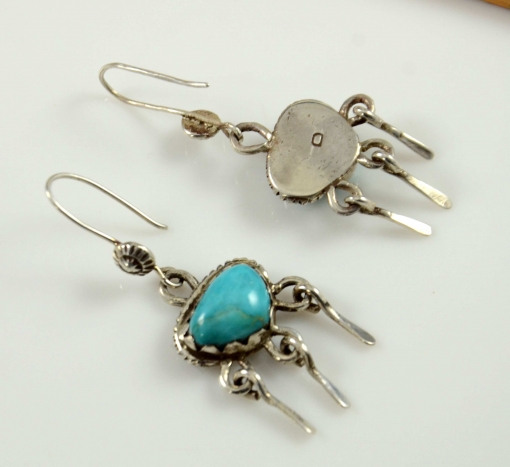 Turquoise Dangle Earrings by Dyammi Lewis