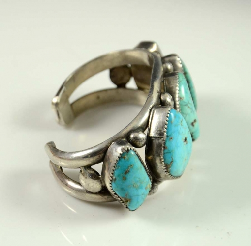 Vintage Navajo Morenci Turquoise Bracelet