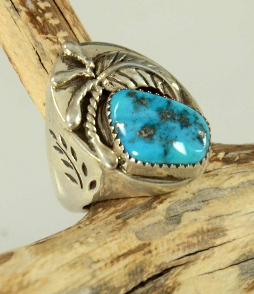 Navajo Morenci Turquoise Ring