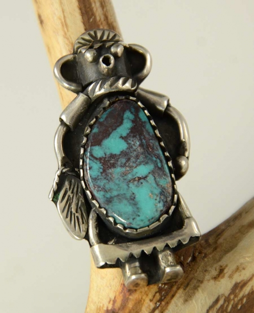 Bisbee Turquoise Kachina Ring Vintage