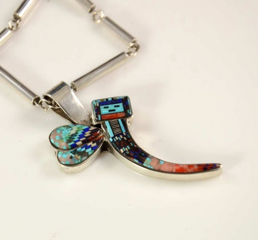 Carl Clark Navajo Inlay Necklace Earrings