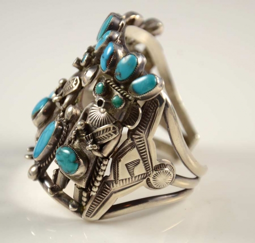 Vintage Phillip Long Navajo Turquoise Bracelet