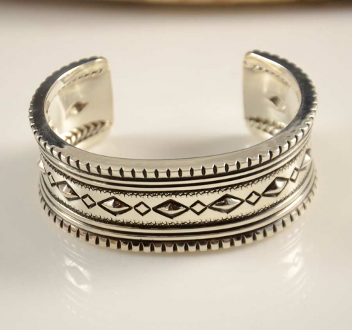 Leonard Gene Navajo Men's Sterling Silver Bracelet