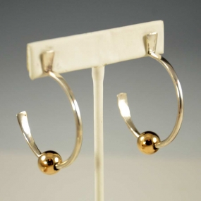 Edison Cummings Silver 14kt Gold Hoop Earrings