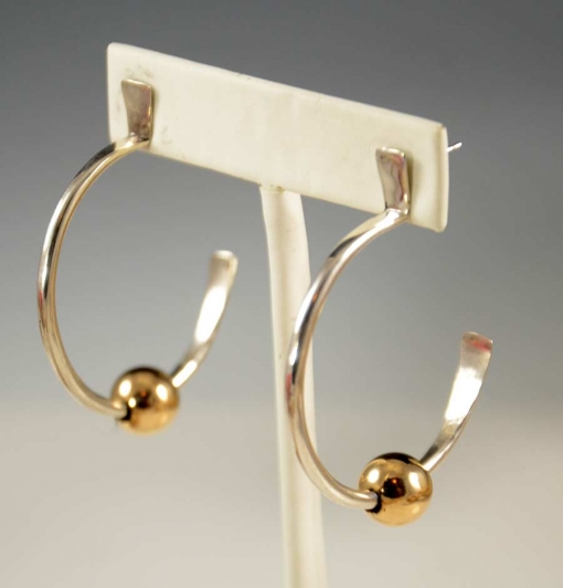 Edison Cummings Silver 14kt Gold Hoop Earrings