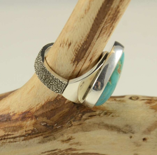 Craig Agoodie Silver Fox Turquoise Ring