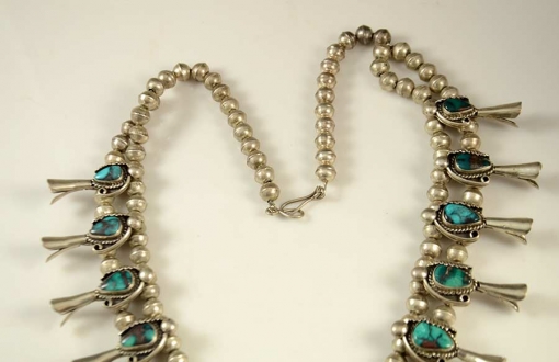 Bisbee Squash Blossom Necklace Vintage