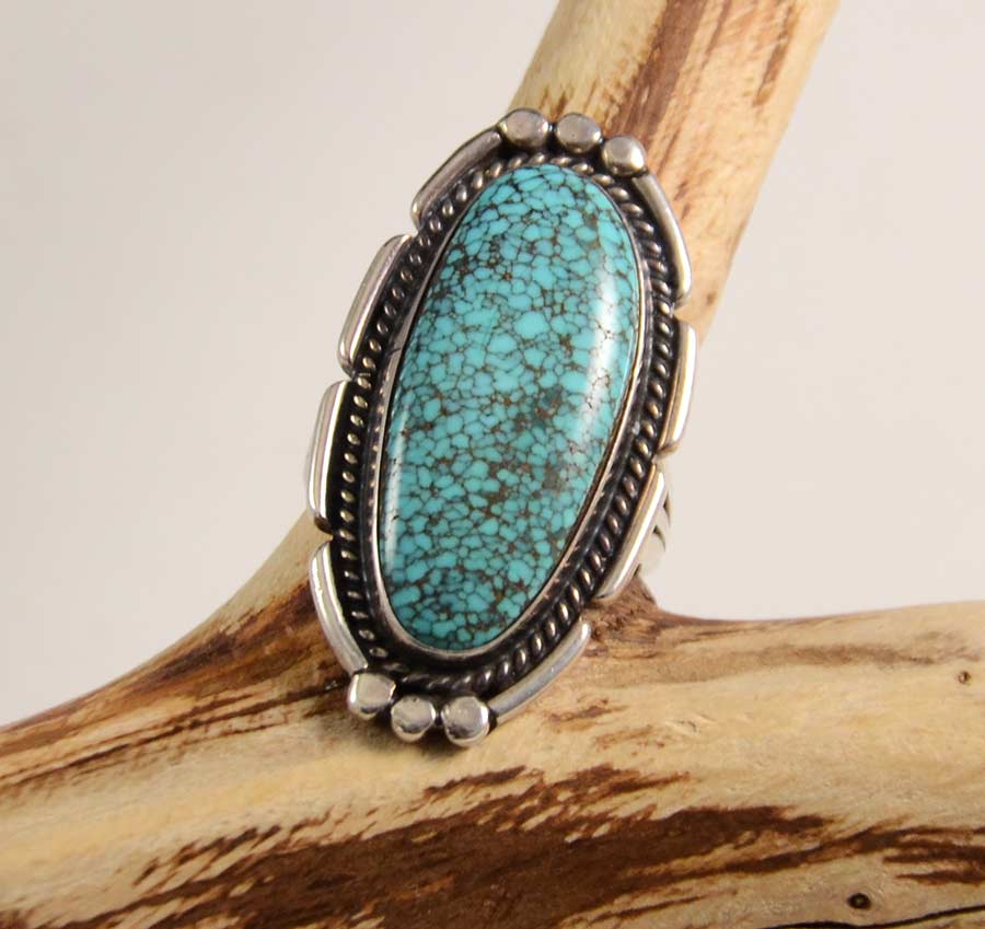 Navajo #8 Turquoise Ring Vintage - Hoel's Sedona - Hoel's Flagstaff