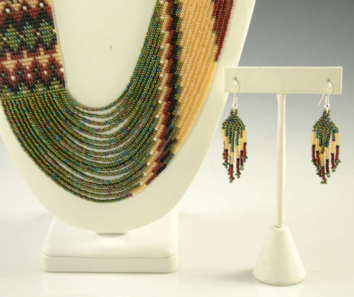 Beaded Necklace Earrings Set Rena Charles