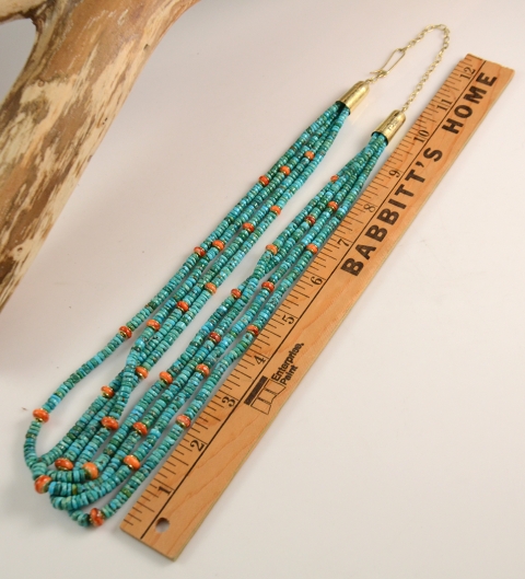 Cheryl Yestewa Turquoise Bead Necklace | Hoel's Sedona