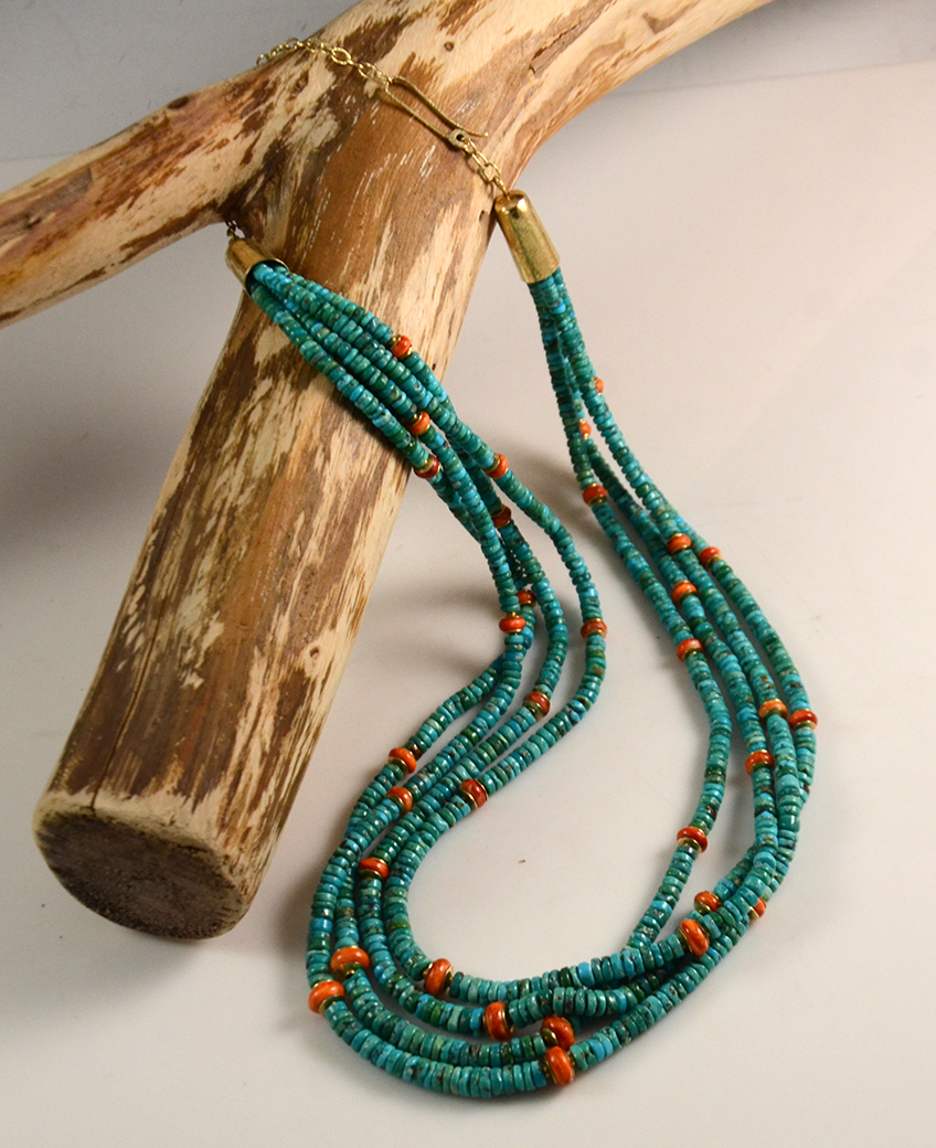 Cheryl Yestewa Turquoise Bead Necklace | Hoel's Sedona